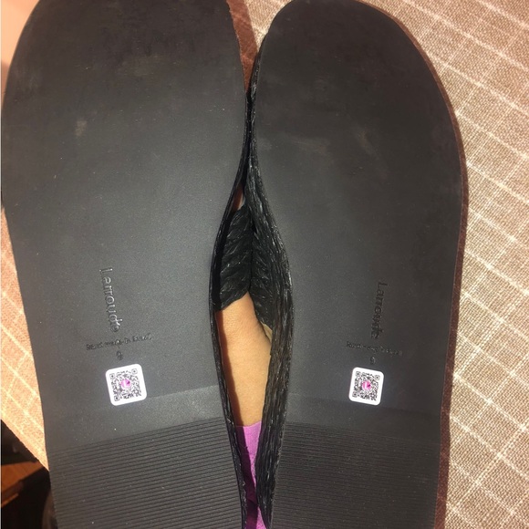 Larroude Ash Raffia Flatform Sandals 9 - Picture 3 of 3